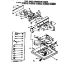 Kenmore 11072970610 top and console parts diagram