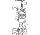 Kenmore 11072974800 tub and basket parts diagram