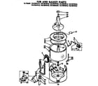 Kenmore 11073974810 tub and basket parts diagram
