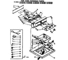 Kenmore 11072974620 top and console parts diagram