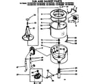 Kenmore 11072974820 tub and basket parts diagram