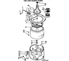 Kenmore 11073975600 tub and basket parts diagram