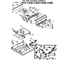 Kenmore 11072975100 top and console parts diagram