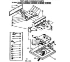 Kenmore 11073977610 top and console parts diagram