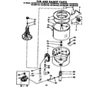 Kenmore 11073977610 tub and basket parts diagram