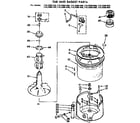 Kenmore 11072981800 tub and basket parts diagram