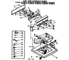 Kenmore 11072981610 top and console parts diagram