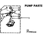 Kenmore 11072981110 pump parts diagram