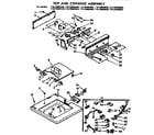 Kenmore 11072982200 top and console parts diagram