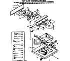 Kenmore 11073982810 top and console parts diagram
