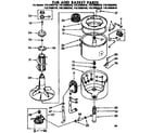 Kenmore 11073982810 tub and basket parts diagram