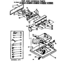 Kenmore 11072983410 top and console parts diagram