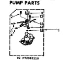 Kenmore 11072983810 pump parts diagram
