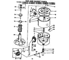 Kenmore 11073983110 tub and basket parts diagram
