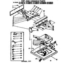 Kenmore 11073985110 top and console parts diagram