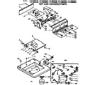 Kenmore 11073990200 top and console parts diagram