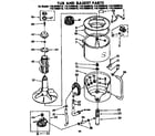 Kenmore 11073990810 tub and basket parts diagram