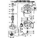 Kenmore 11073992110 tub and basket parts diagram