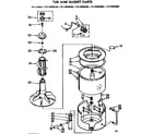 Kenmore 11072993200 tub and basket parts diagram
