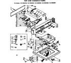 Kenmore 11072993800 top and console parts diagram