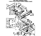 Kenmore 11072993410 top and console parts diagram