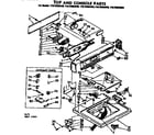 Kenmore 11072993820 top and console parts diagram