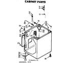 Kenmore 1107305624 cabinet parts diagram