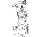 Kenmore 1107304624 tub & basket assembly diagram