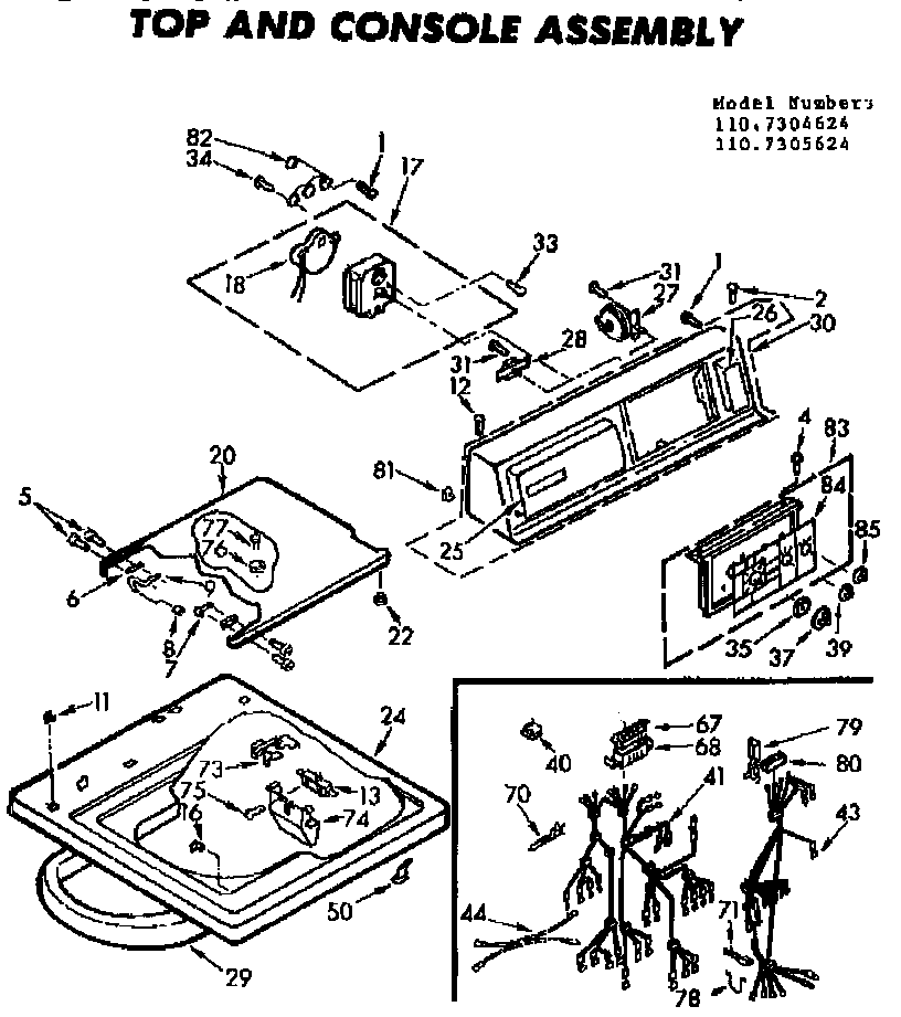 TOP & CONSOLE ASSEMBLY