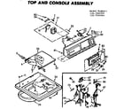 Kenmore 1107305624 top & console assembly diagram