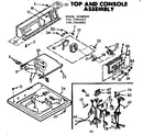 Kenmore 1107305625 top and console asm diagram