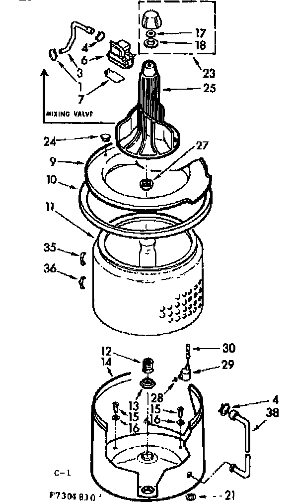 TUB AND BASKET ASSEMBLY