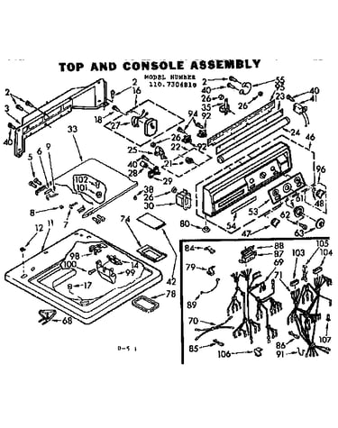 Top and console assembly