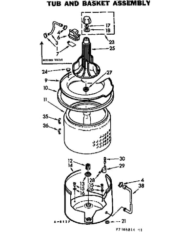 Tub and basket asm