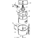 Kenmore 1107304812 tub and basket assembly diagram