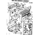 Kenmore 1107305812 top and console assembly diagram