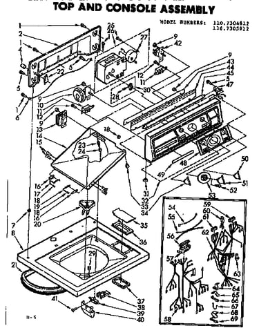 Top and console assembly
