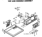 Kenmore 1107307621 top & console assembly diagram