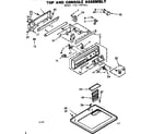 Kenmore 1107307811 top and console assembly diagram