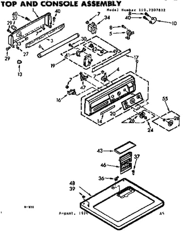 Top and console assembly