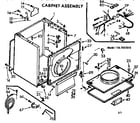 Kenmore 1107307813 cabinet assembly diagram