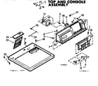 Kenmore 1107308622 top & console assembly diagram