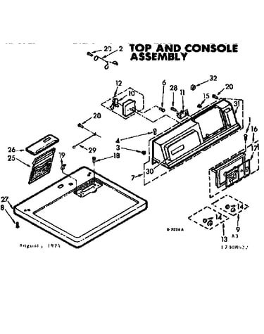 Top & console assembly