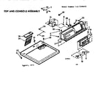 Kenmore 1107308623 top and console assembly diagram