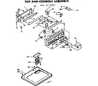Kenmore 1107308811 top and console assembly diagram