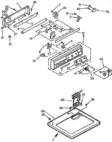 Top and console assembly