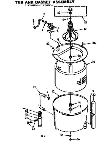 Tub and basket assembly