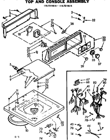 Top and consoel assembly