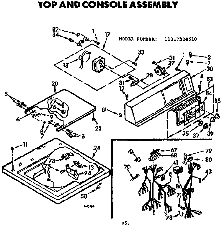 Top & console assembly