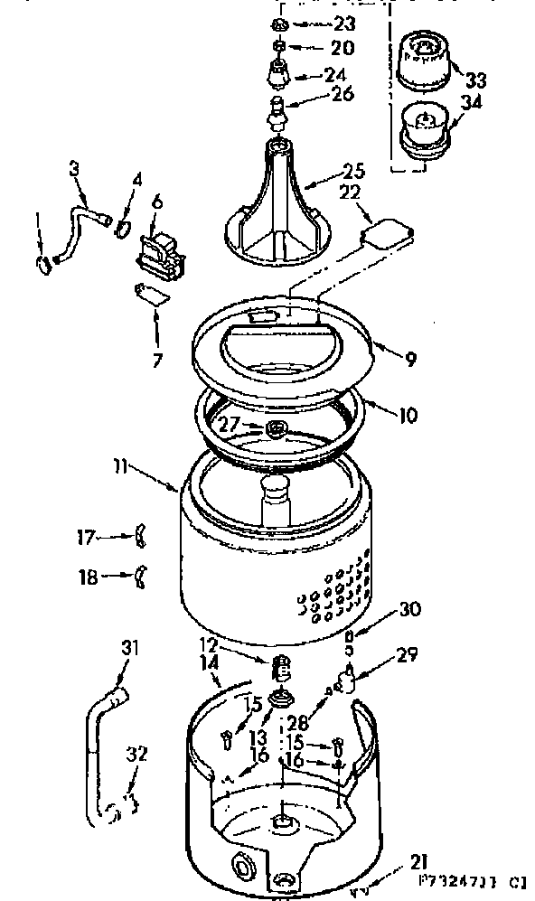 TUB AND BASKET ASSEMBLY